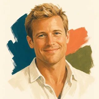 Illustrated portrait of Oliver Bennett