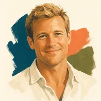Illustrated portrait of Oliver Bennett