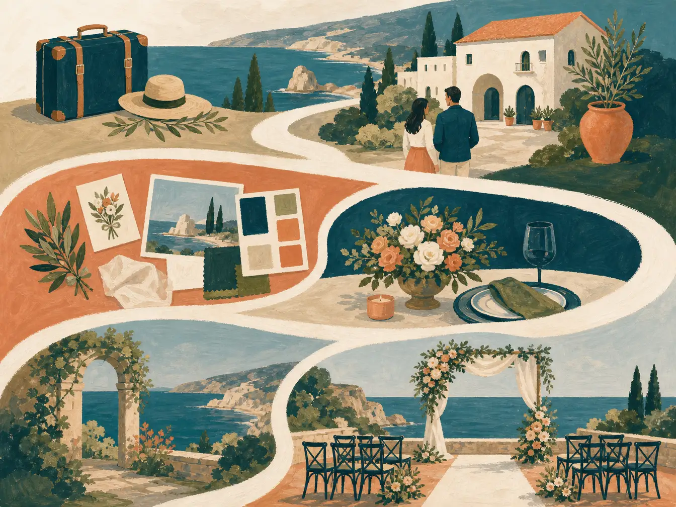 Illustration for Your Complete Cyprus Wedding Planning Timeline: 12 Months to "I Do"