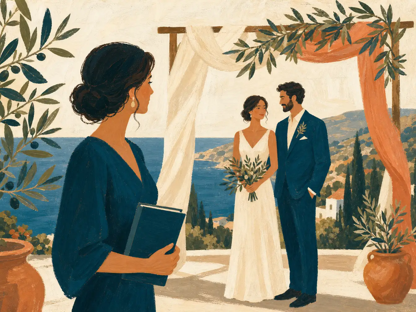 Illustration of celebrants & officiants in Cyprus