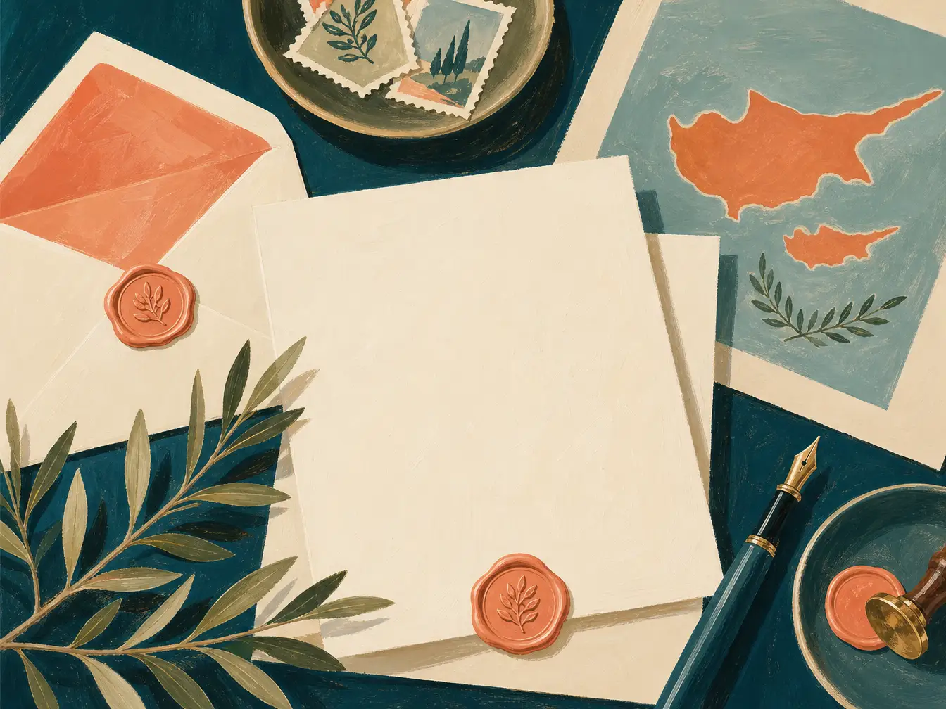Illustration of invitations & stationery in Cyprus