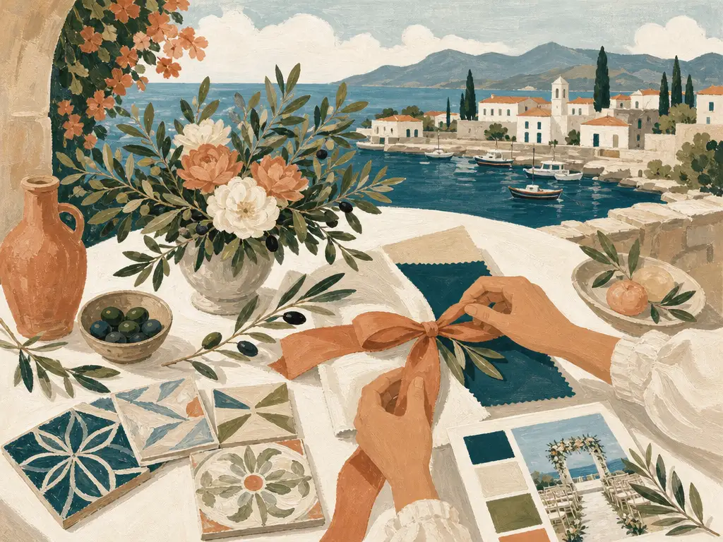 Illustration of wedding planners in Cyprus