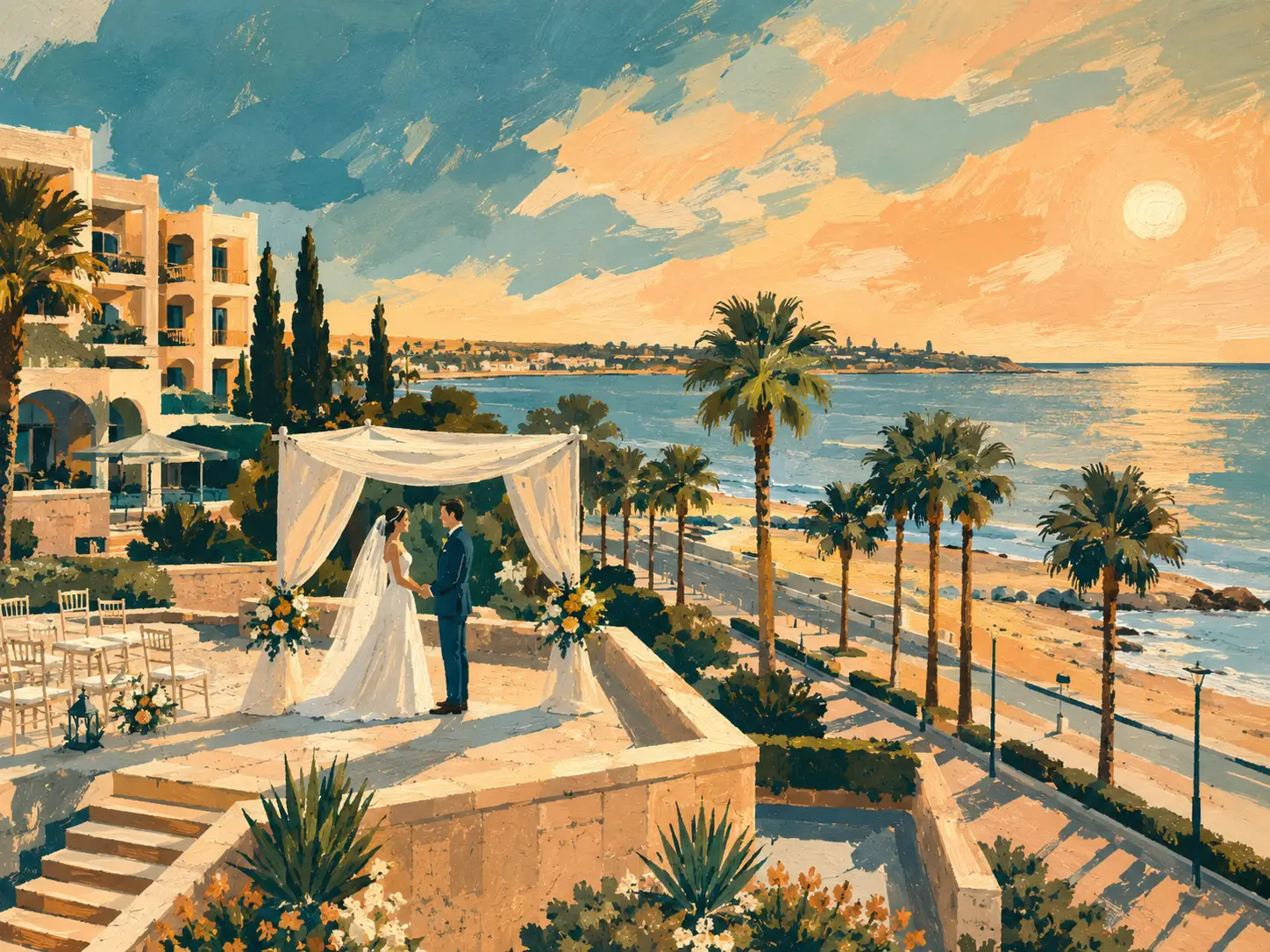 Illustration for Alexander the Great Beach Hotel Paphos Weddings