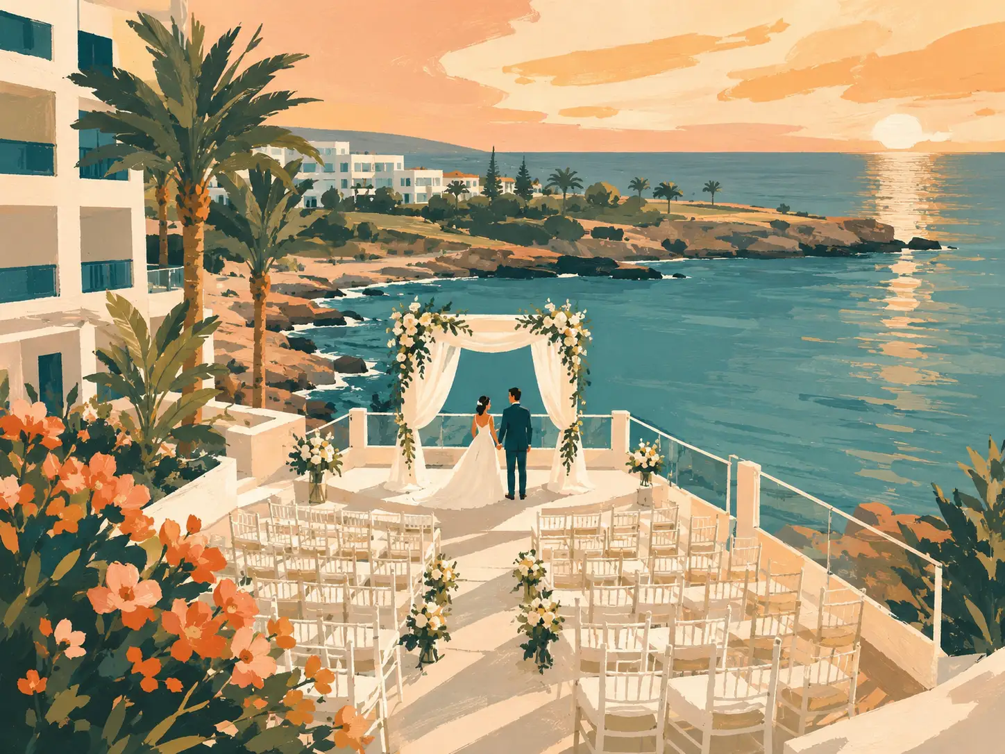Illustration for Golden Coast Beach Hotel Weddings: A Protaras Venue Guide