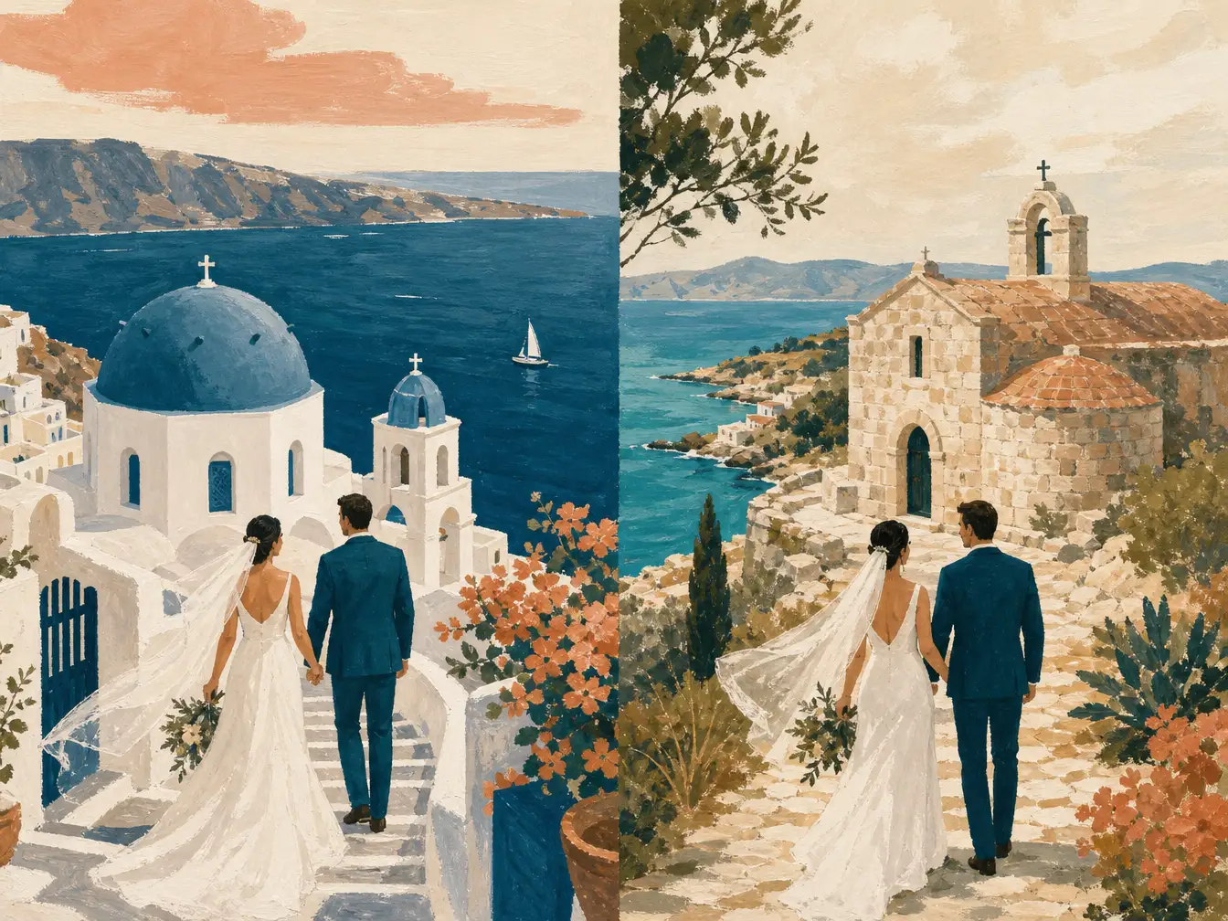 Illustration for Greece vs Cyprus Weddings: Costs, Venues & the Verdict