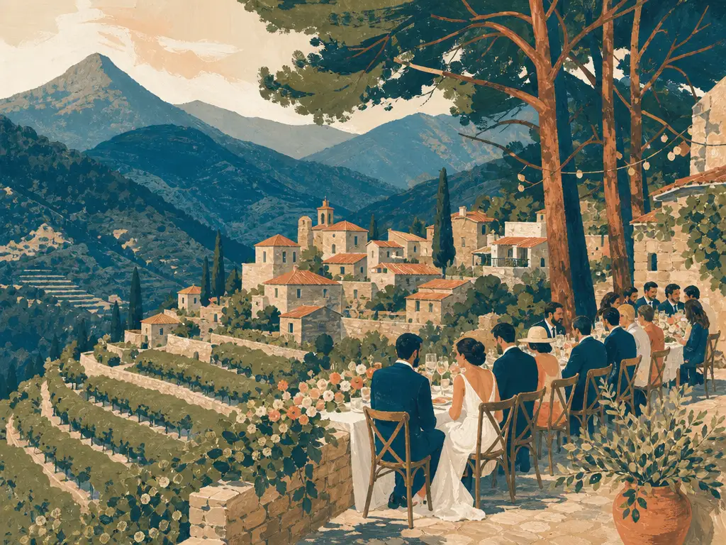 Illustration of Troodos wedding location
